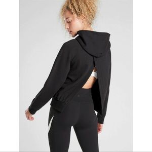 Athleta Moonrise Black Open Back Hoodie